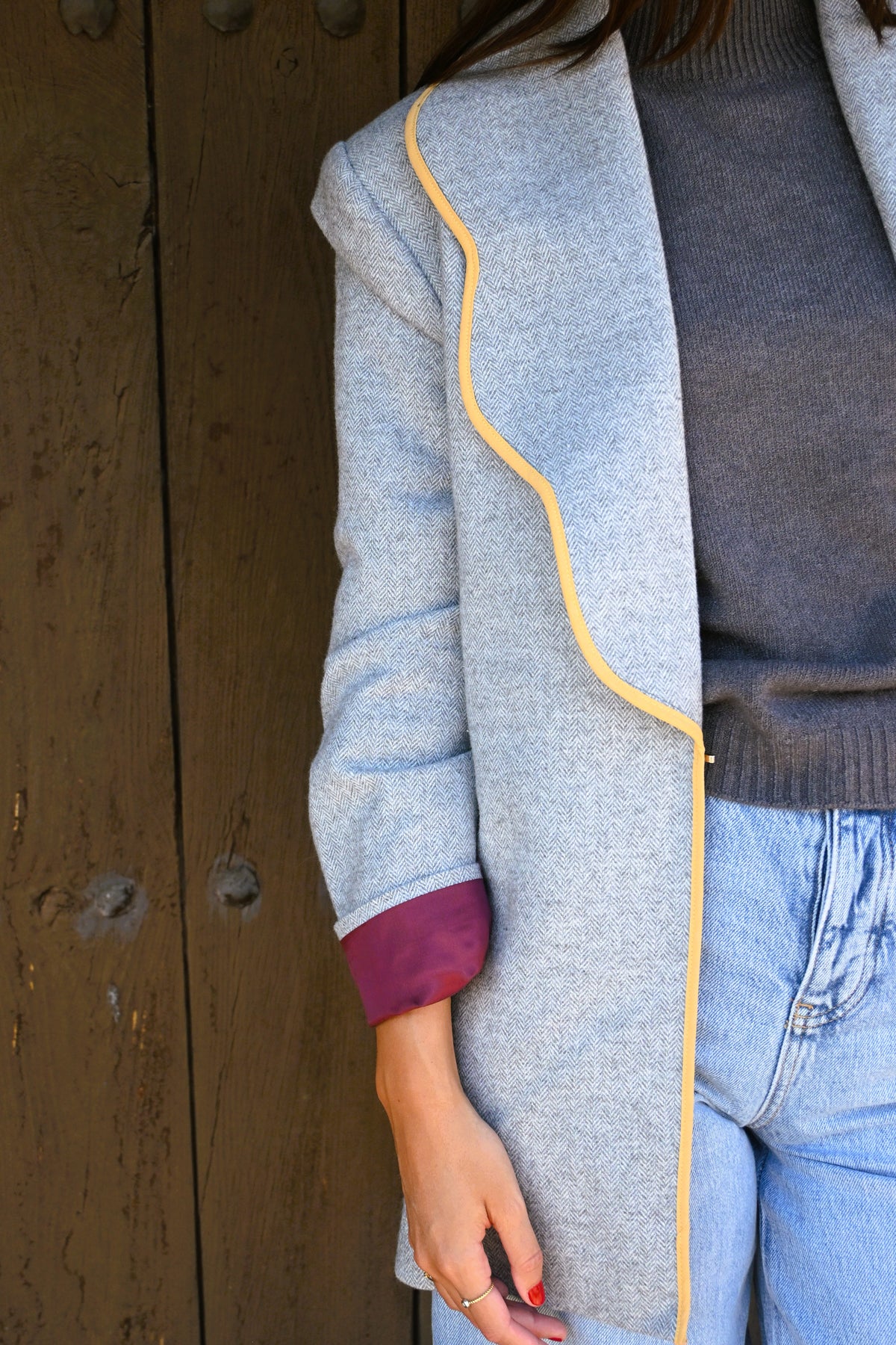 CHAQUETA NICOLETTA - ESPIGA GRIS - PREORDER 14 DE OCTUBRE