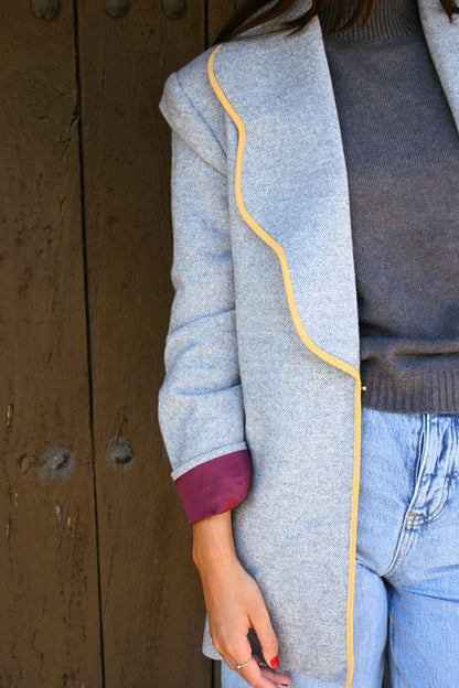 CHAQUETA NICOLETTA - ESPIGA GRIS - PREORDER 14 DE OCTUBRE