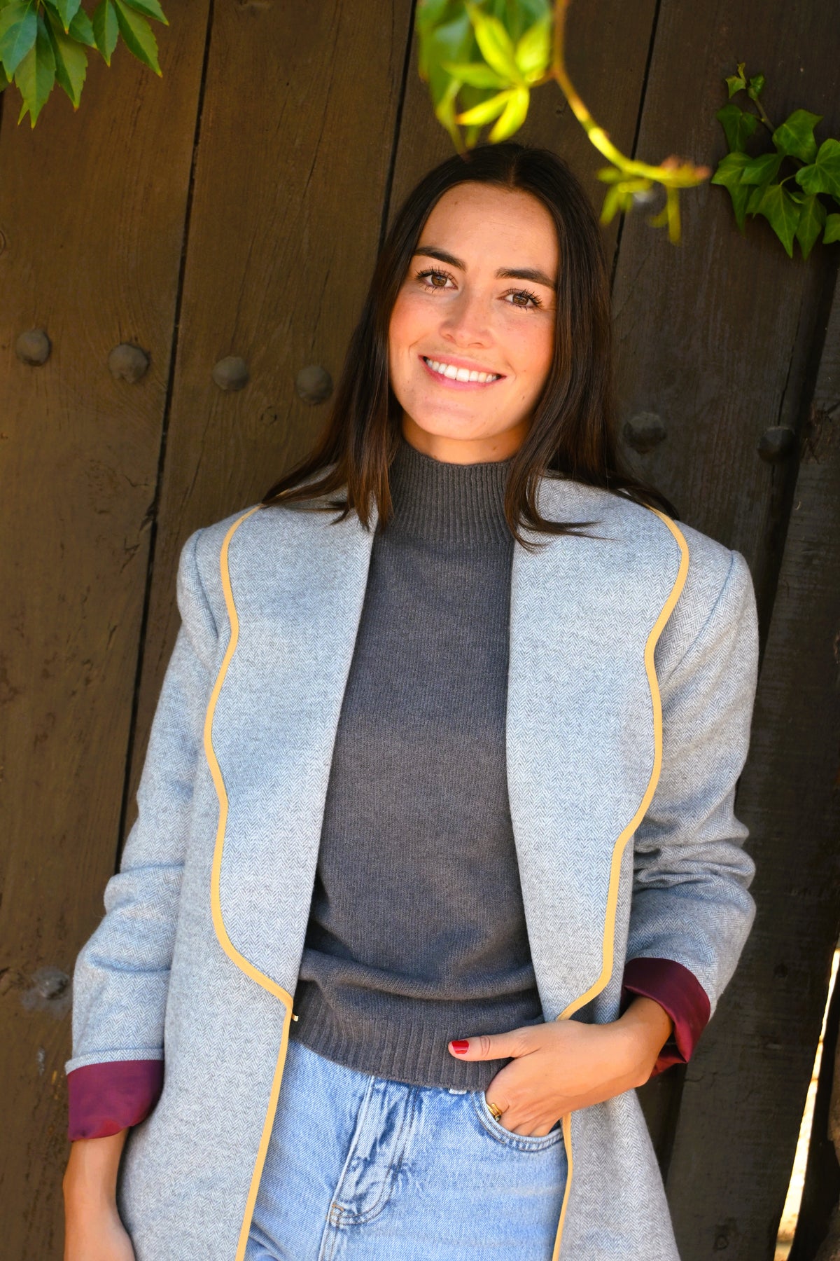 CHAQUETA NICOLETTA - ESPIGA GRIS - PREORDER 14 DE OCTUBRE