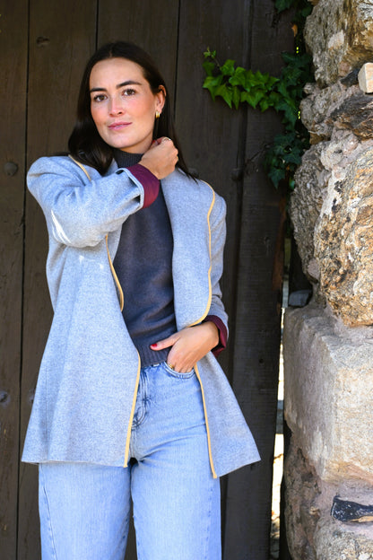 CHAQUETA NICOLETTA - ESPIGA GRIS - PREORDER 14 DE OCTUBRE
