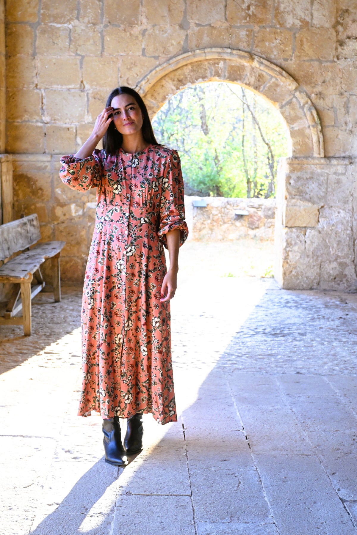 VESTIDO JIMENA - FLOR ROSA