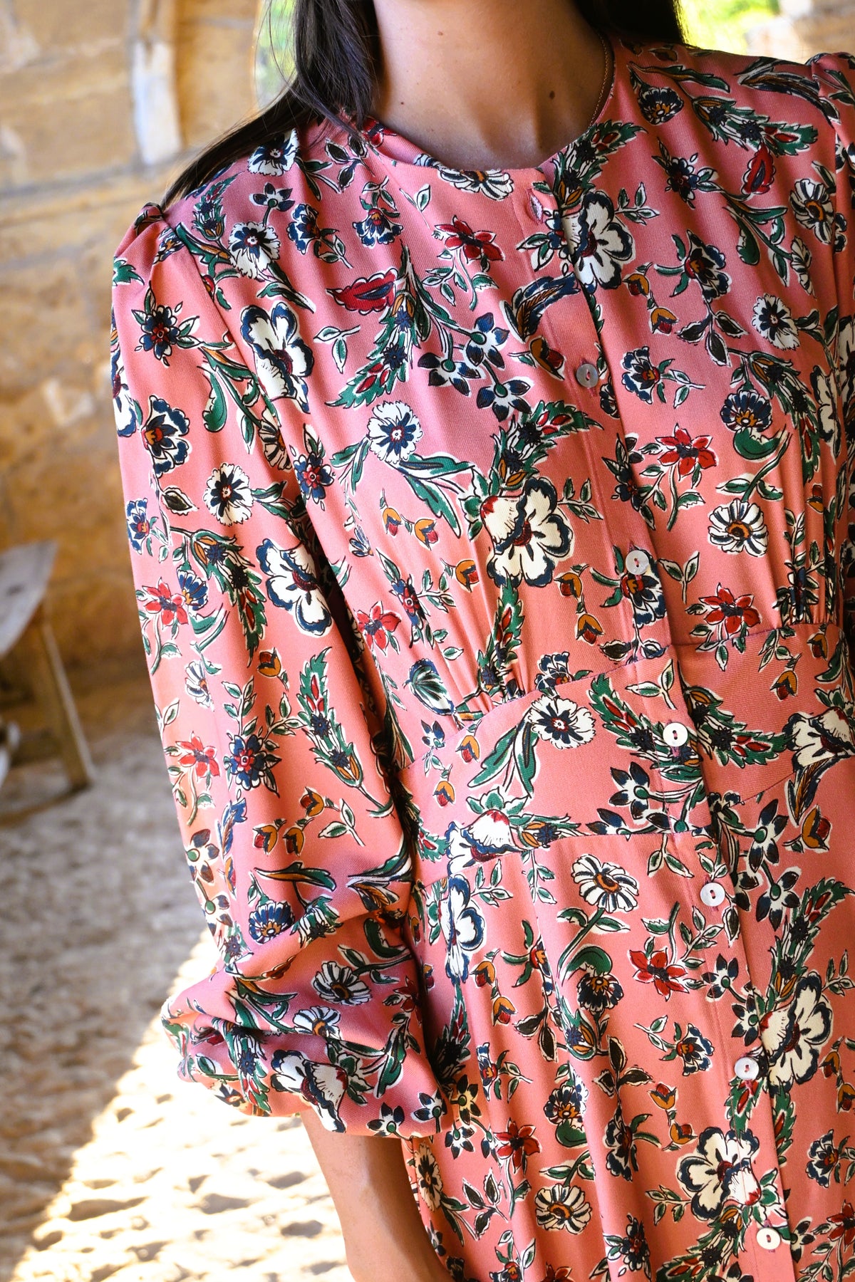 VESTIDO JIMENA - FLOR ROSA