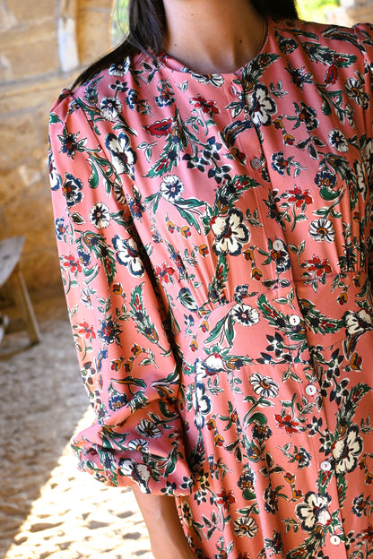 VESTIDO JIMENA - FLOR ROSA