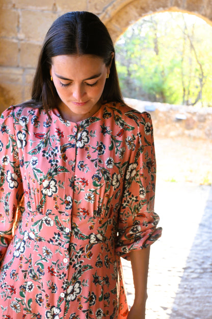 VESTIDO JIMENA - FLOR ROSA