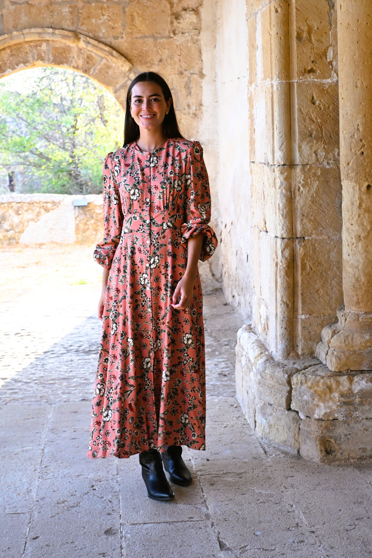 VESTIDO JIMENA - FLOR ROSA