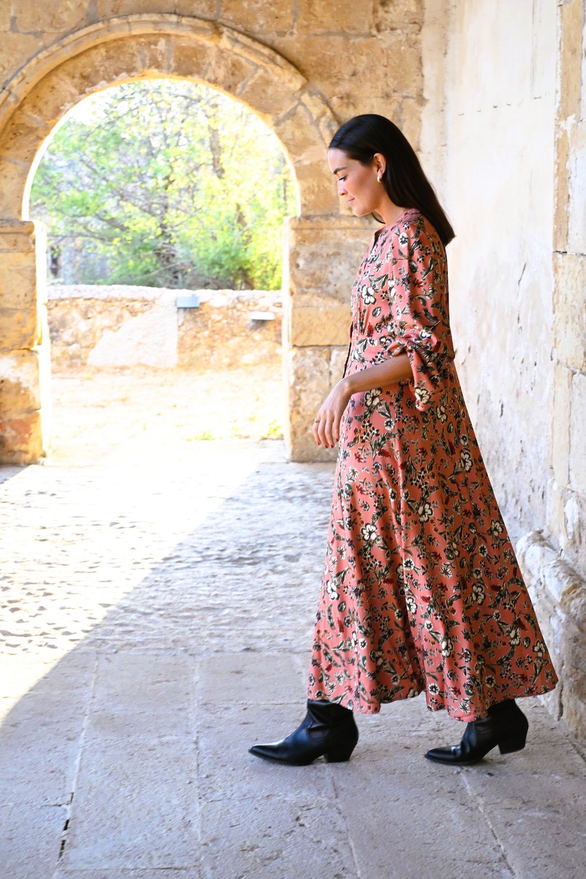 VESTIDO JIMENA - FLOR ROSA