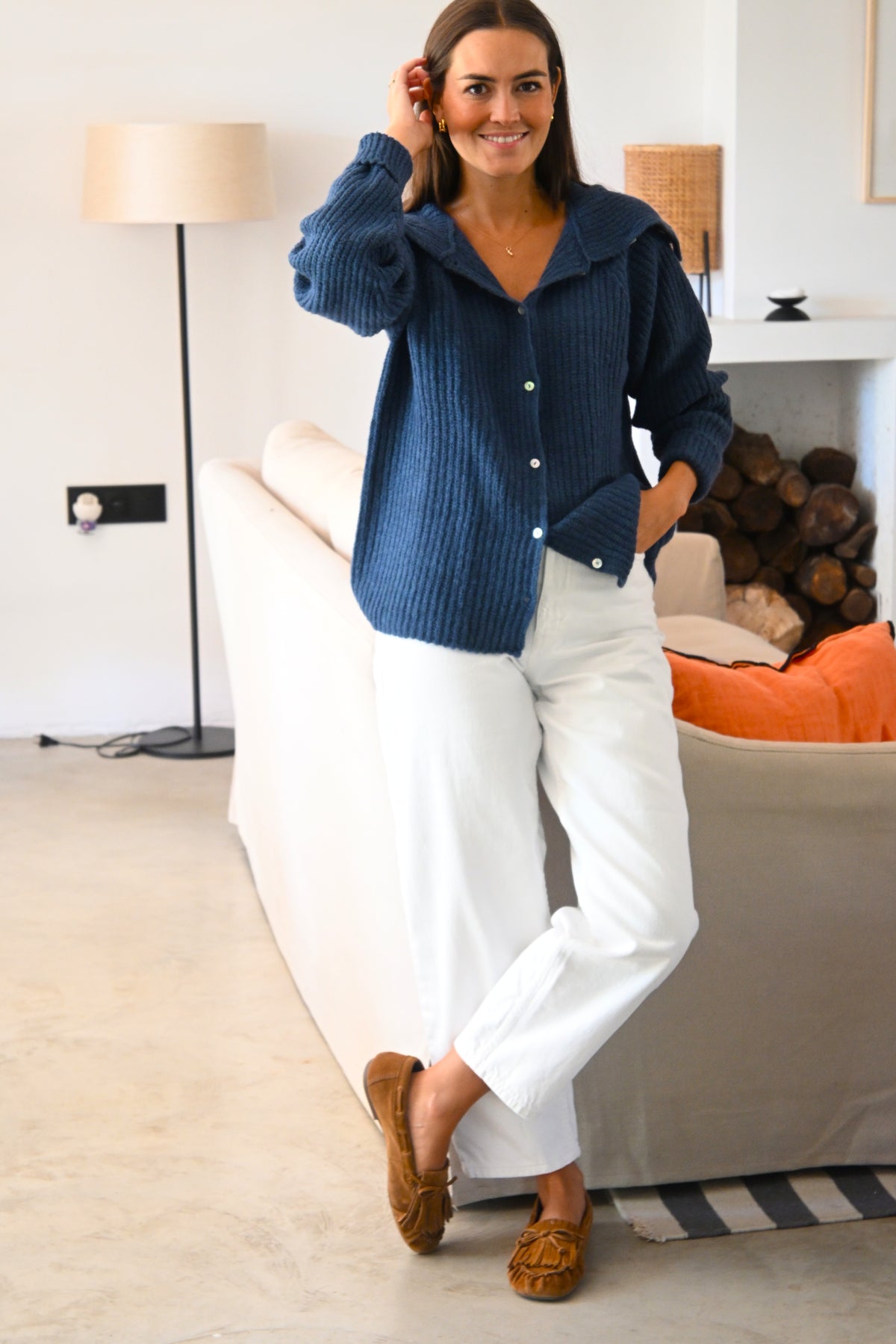 CHAQUETA MARTINA LANA - AZUL NAVY -