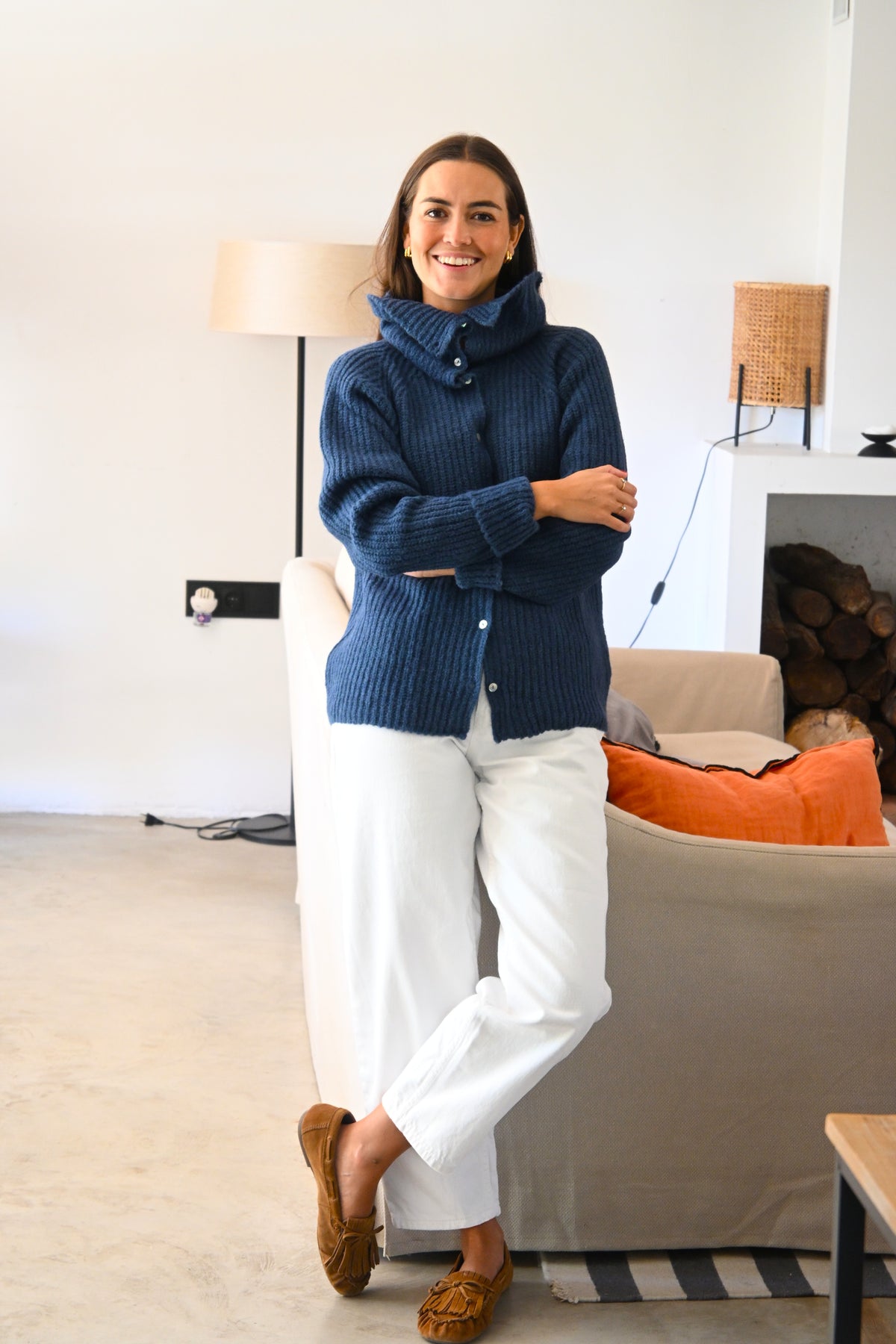 CHAQUETA MARTINA LANA - AZUL NAVY -