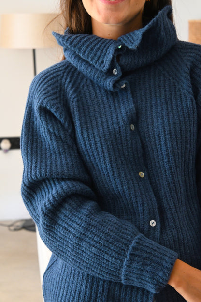 CHAQUETA MARTINA LANA - AZUL NAVY -