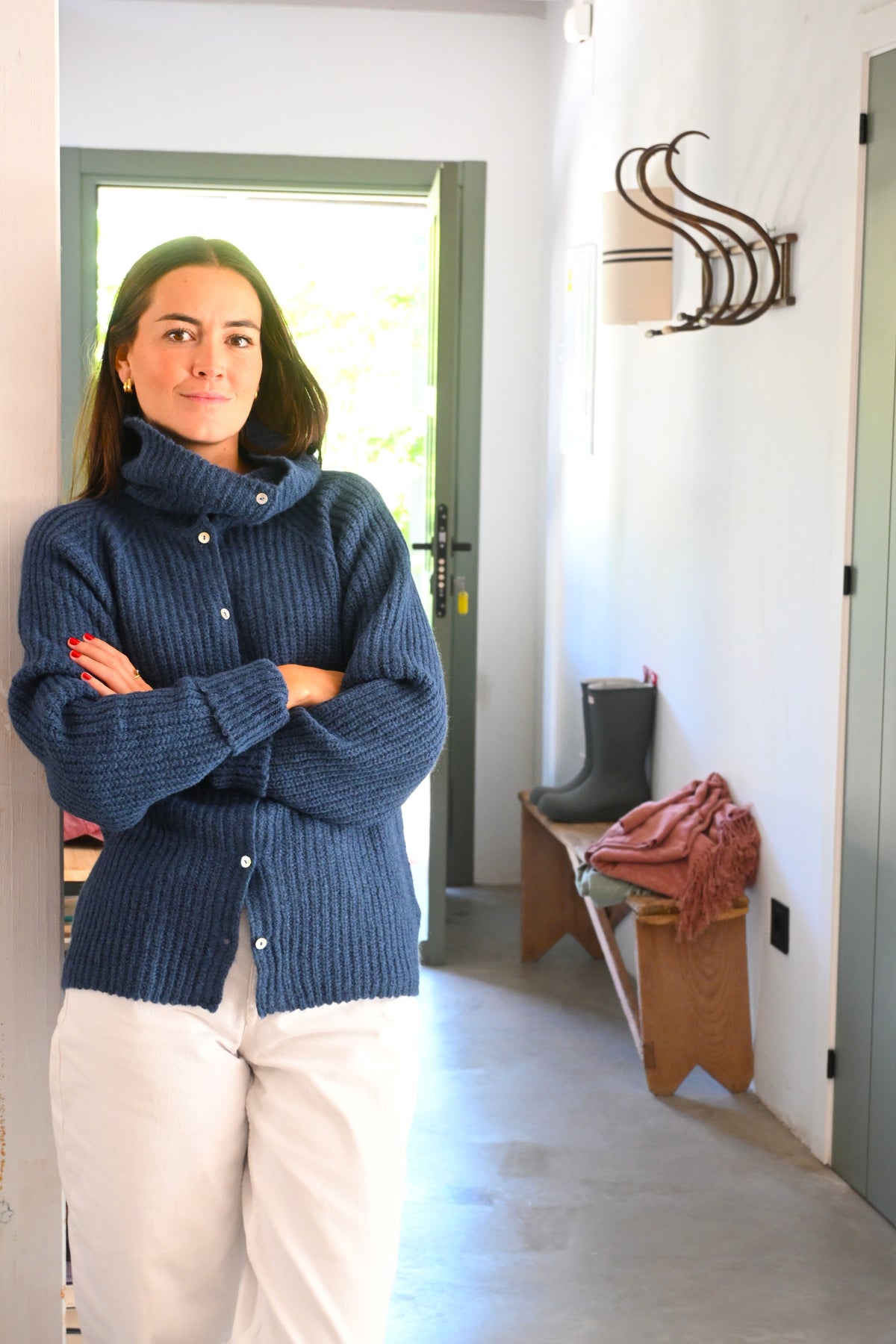 CHAQUETA MARTINA LANA - AZUL NAVY -