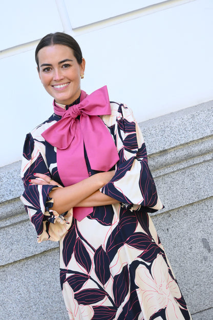 VESTIDO CLEMENTINA - FLOR MARINO