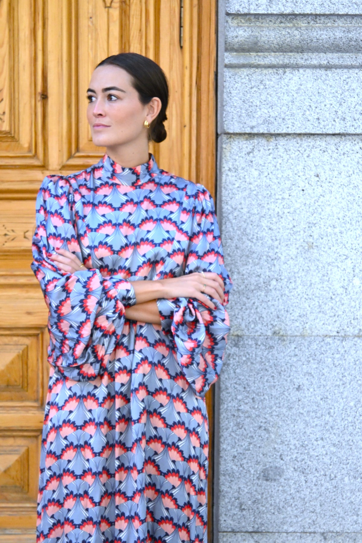 VESTIDO MENCÍA - FLOR AZUL