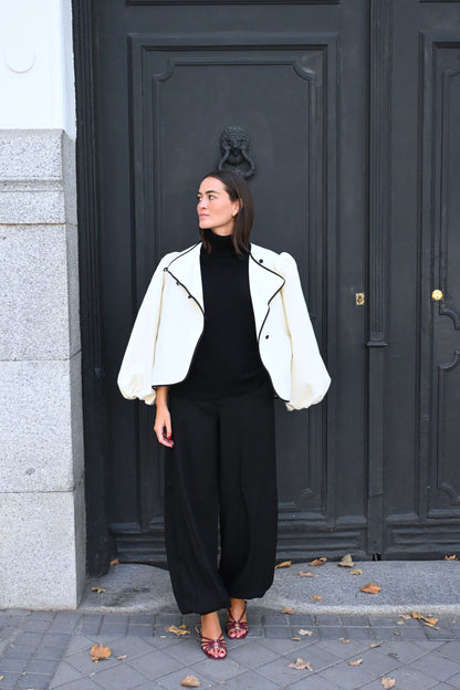 CHAQUETA SIMONA - BLANCA Y NEGRA
