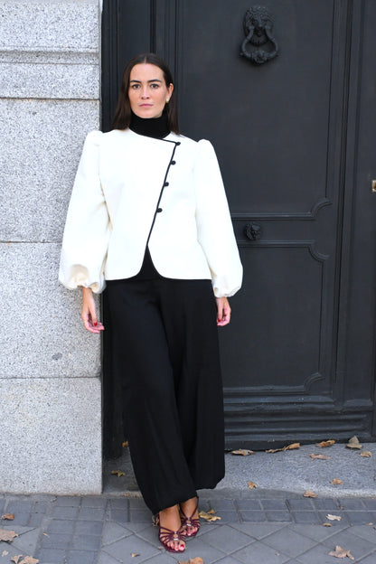 CHAQUETA SIMONA - BLANCA Y NEGRA