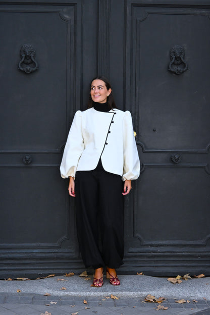 CHAQUETA SIMONA - BLANCA Y NEGRA