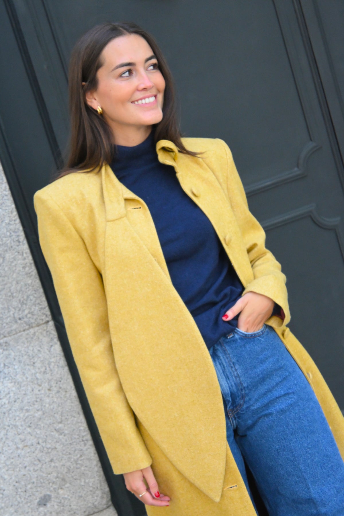 ABRIGO RAFAELA - ESPIGA AMARILLO