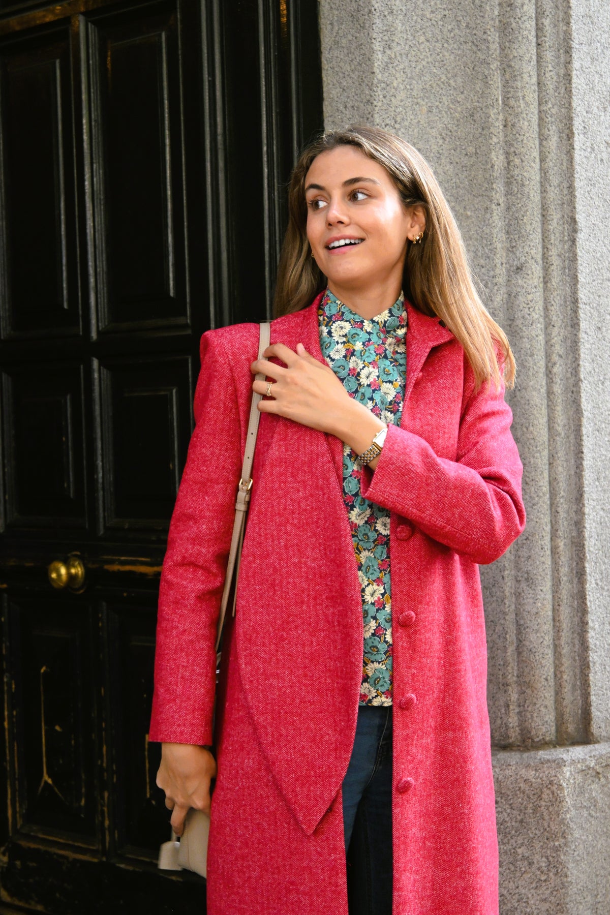 ABRIGO RAFAELA - ESPIGA CEREZA
