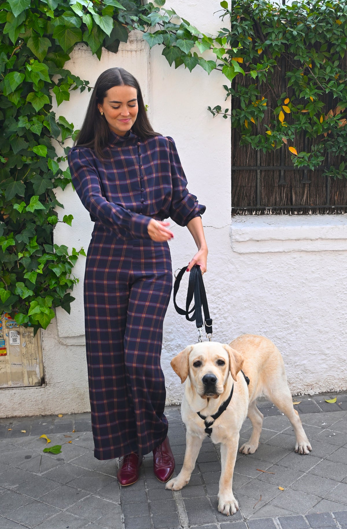 PANTALONES SOL - TARTAN AZUL