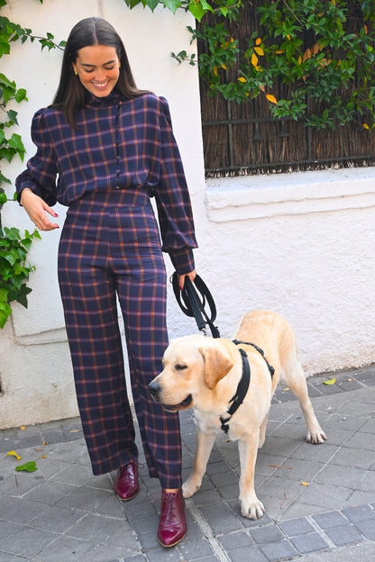 BLUSA VICTORIA - TARTAN AZUL - PREORDER 10 NOVIEMBRE