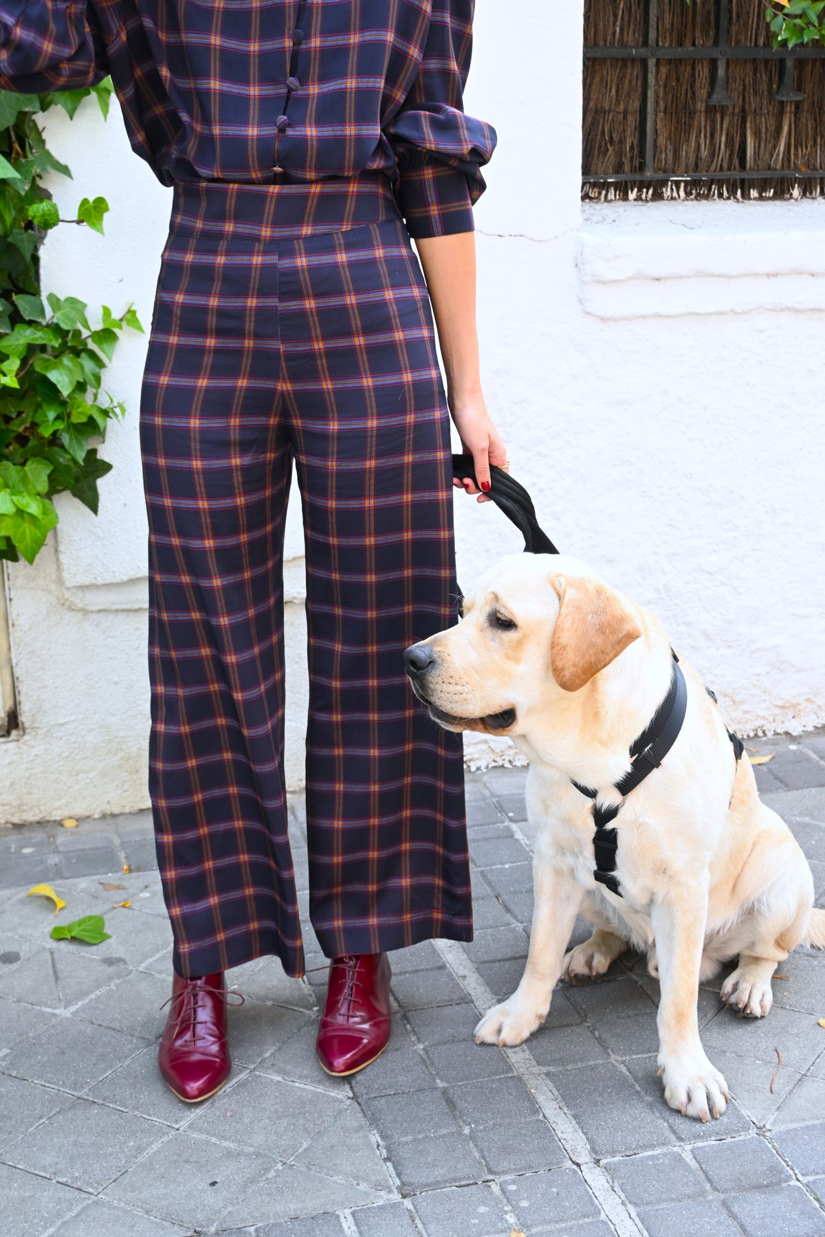 PANTALONES SOL - TARTAN AZUL