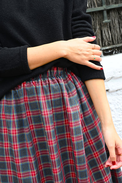 FALDA CONSTANZA - TARTAN GRIS - PREORDER 5 NOVIEMBRE