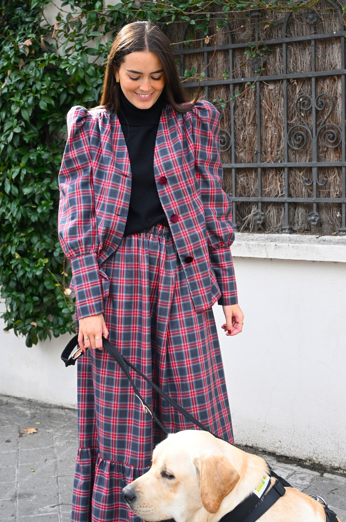 BLUSA FABIOLA - TARTAN GRIS