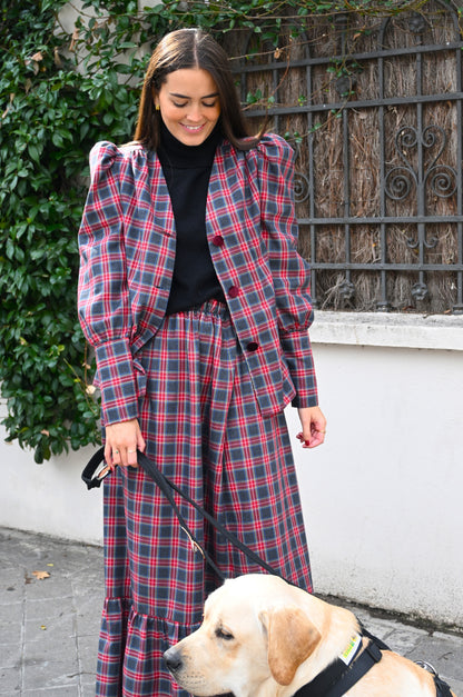 BLUSA FABIOLA - TARTAN GRIS