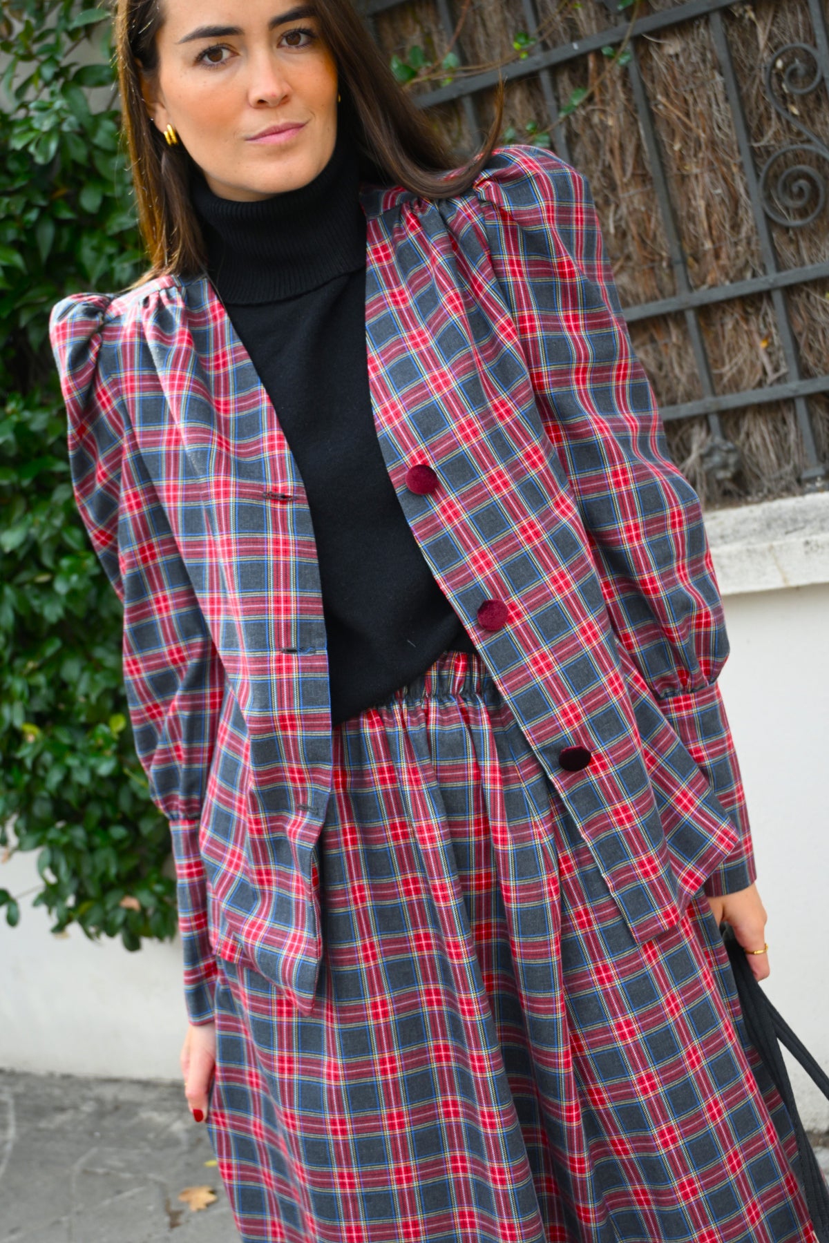 FALDA CONSTANZA - TARTAN GRIS - PREORDER 5 NOVIEMBRE