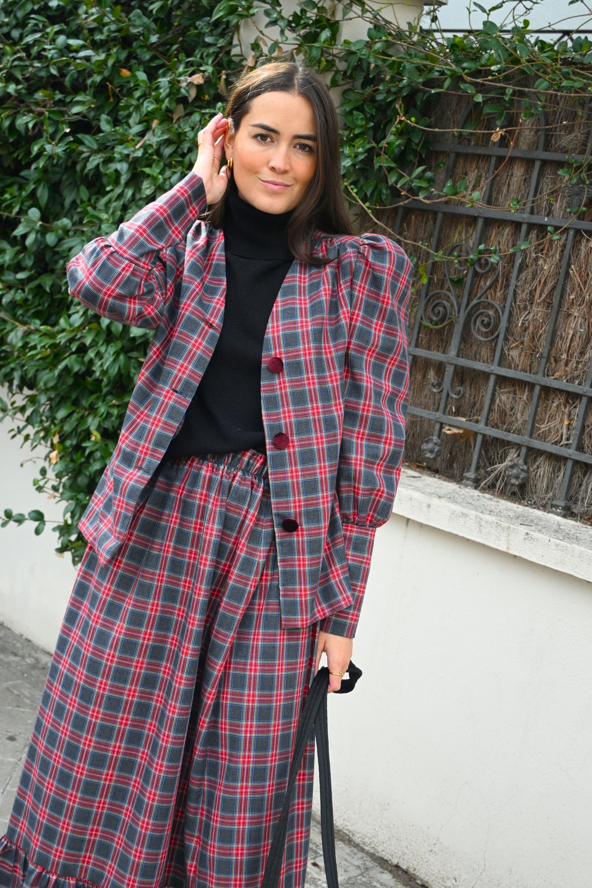 FALDA CONSTANZA - TARTAN GRIS - PREORDER 5 NOVIEMBRE