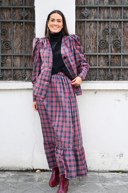 FALDA CONSTANZA - TARTAN GRIS - PREORDER 5 NOVIEMBRE