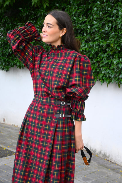 BLUSA BRUNA - TARTAN - PREORDER 6 NOVIEMBRE