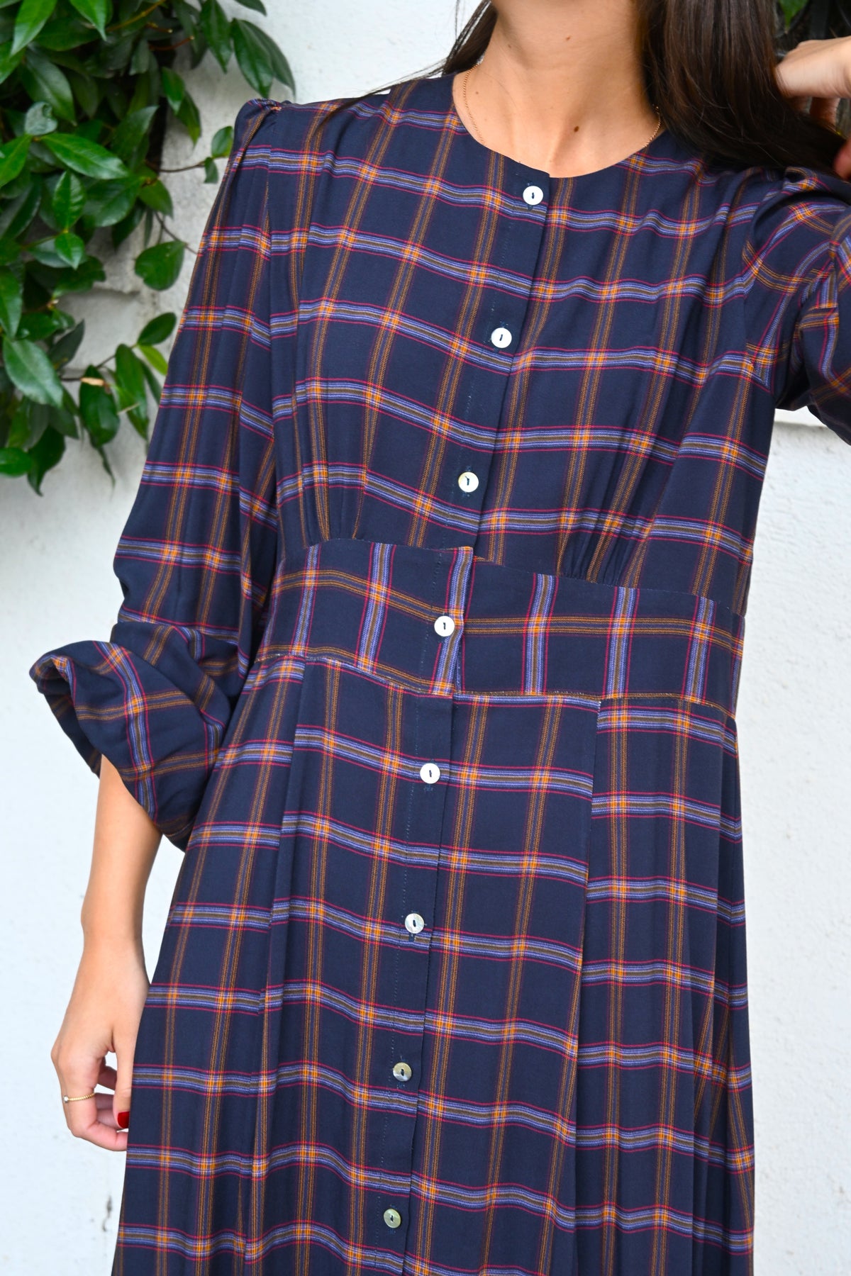 VESTIDO JIMENA - TARTAN AZUL - PREORDER 10 NOVIEMBRE