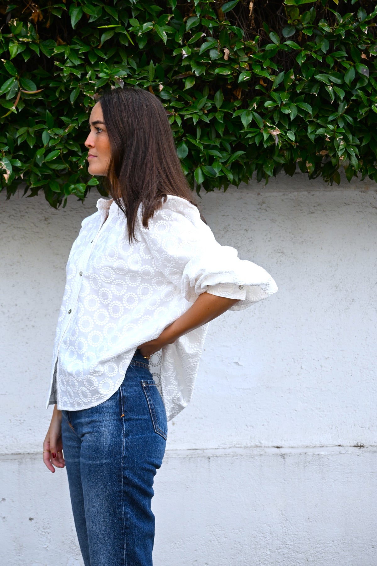 BLUSA MATILDE -  BORDADA BLANCA