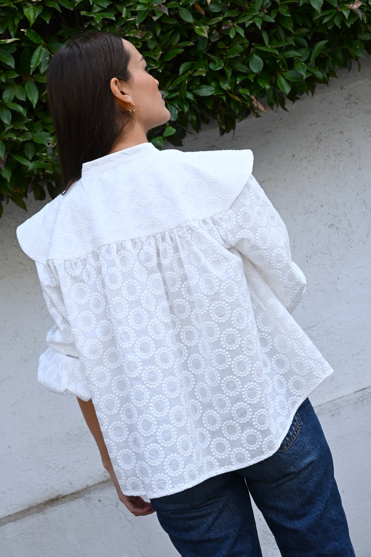 BLUSA MATILDE -  BORDADA BLANCA