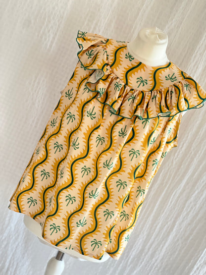 BLUSA CONSTANZA - PALMERAS AMARILLAS