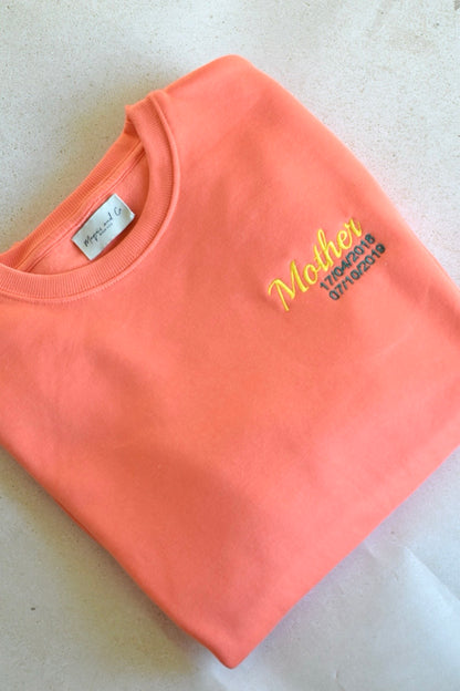 SUDADERA MOTHER - PERSONALIZADA - CORAL