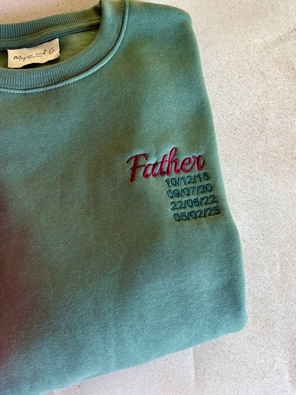 SUDADERA FATHER - PERSONALIZADA - VERDE