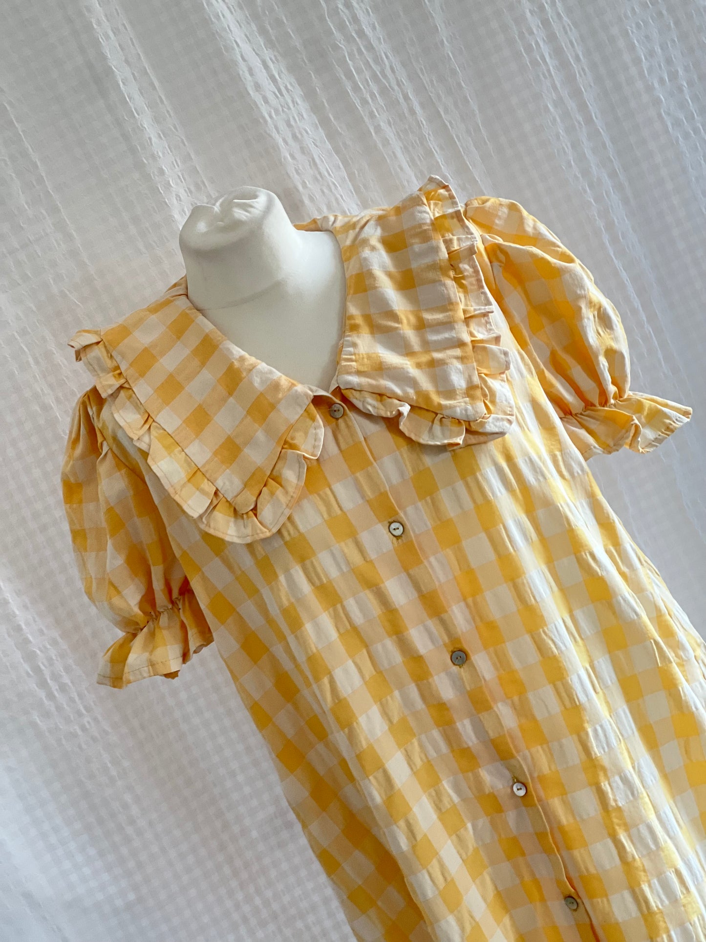 VESTIDO DANIELA - VICHY AMARILLO