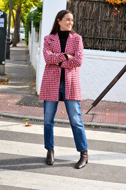 CHAQUETA NONA - VICHY ROSA