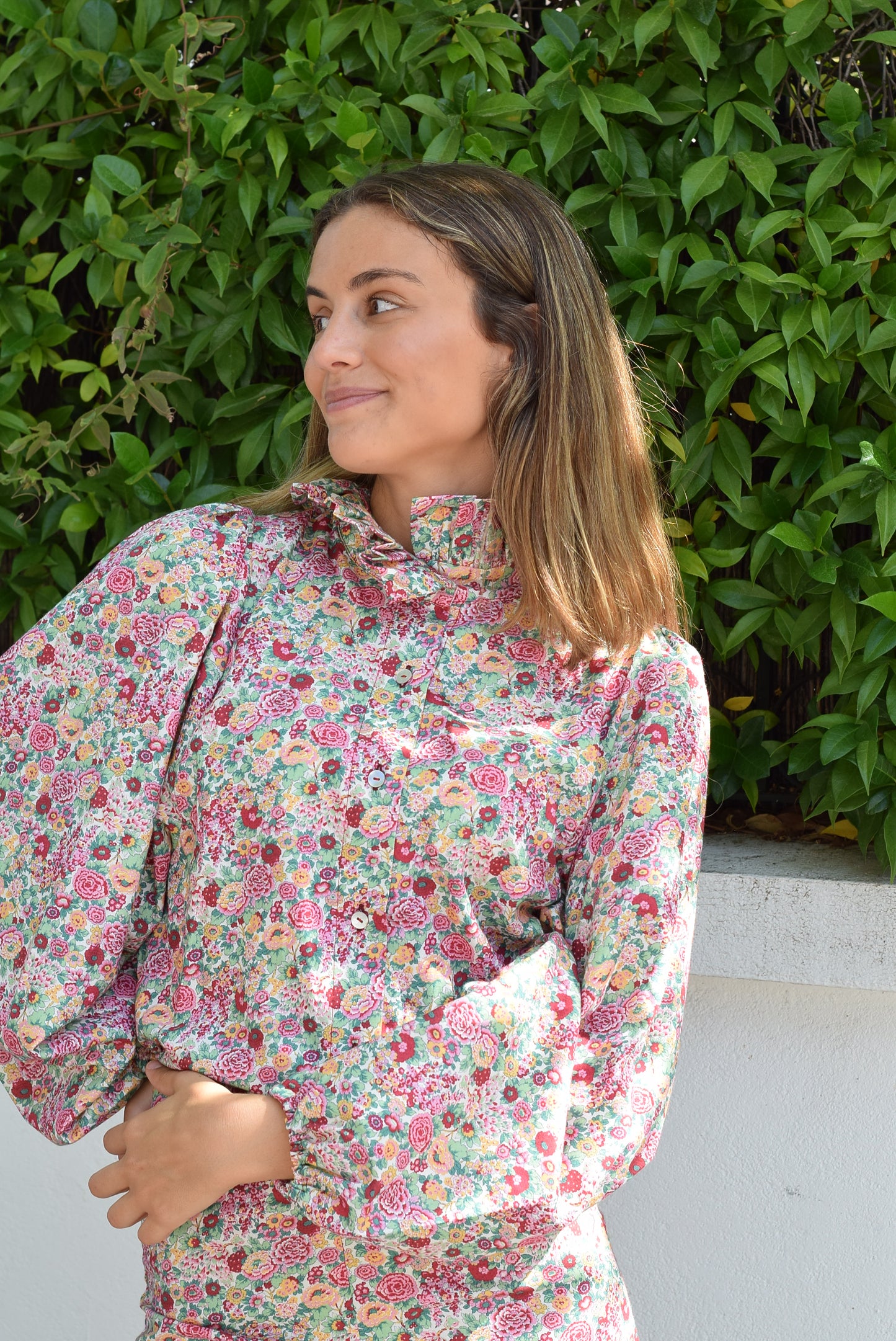 BLUSA EUGENIA - LIBERTY FRAMBUESA -