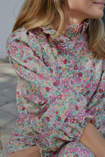 BLUSA EUGENIA - LIBERTY FRAMBUESA -