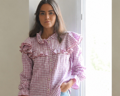 BLUSA OLIVIA - VICHY MALVA