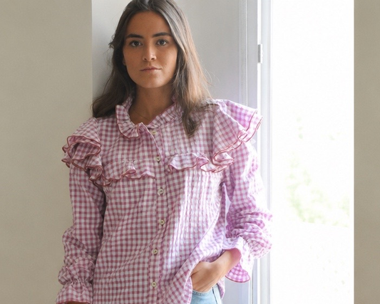 BLUSA OLIVIA - VICHY MALVA