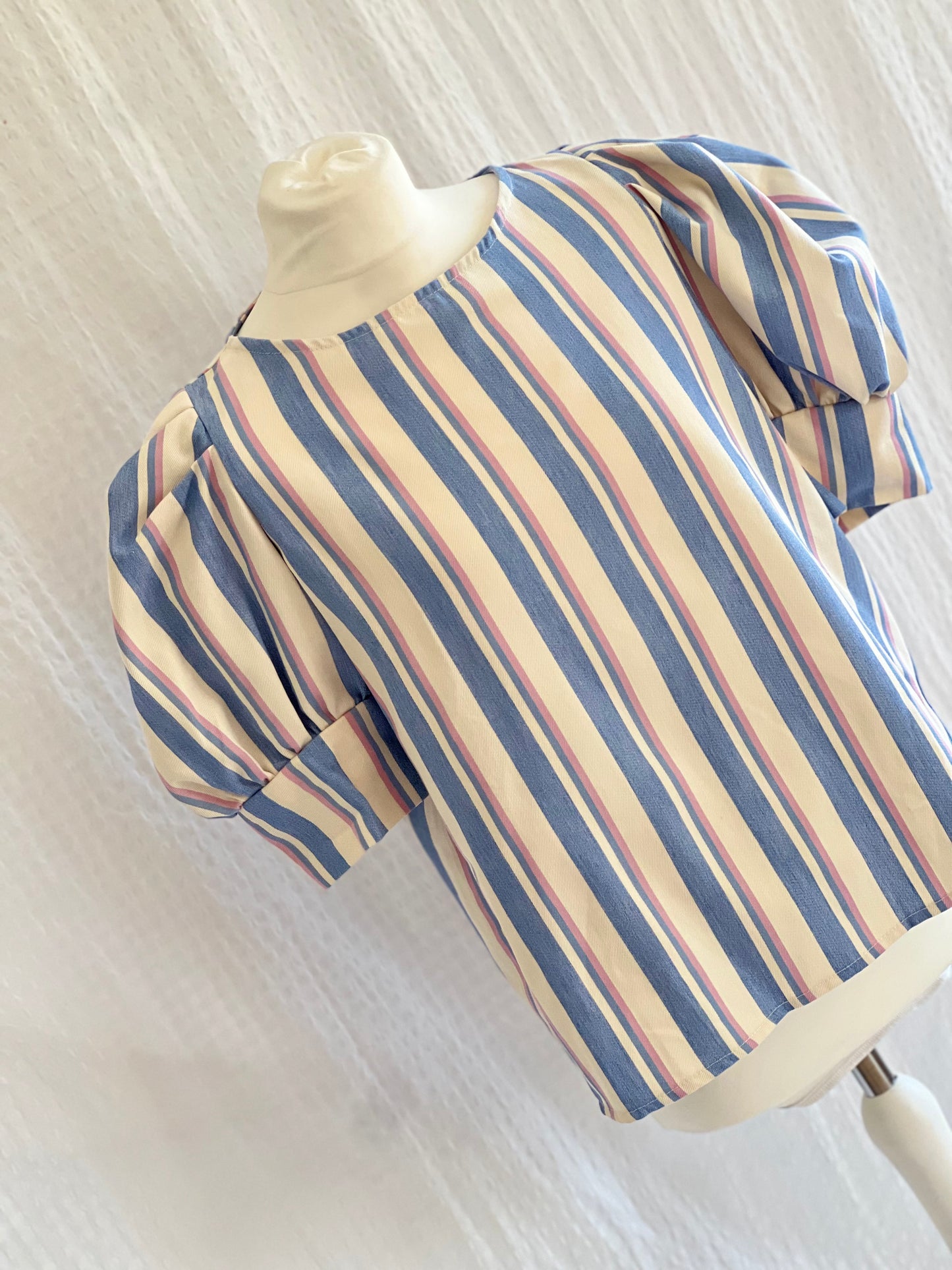 BLUSA FERNANDA - RAYAS AZUL