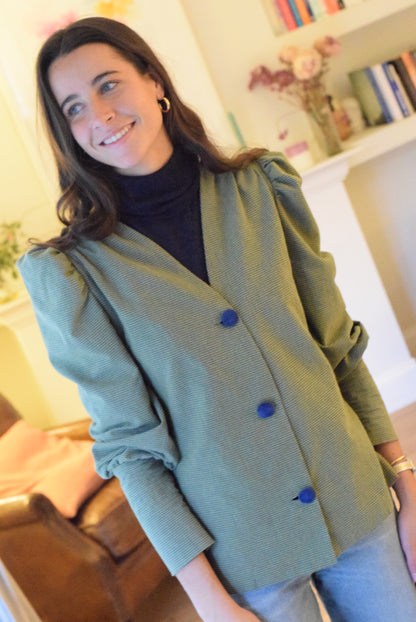 BLUSA FABIOLA - MINIVICHY VERDE Y AZUL -