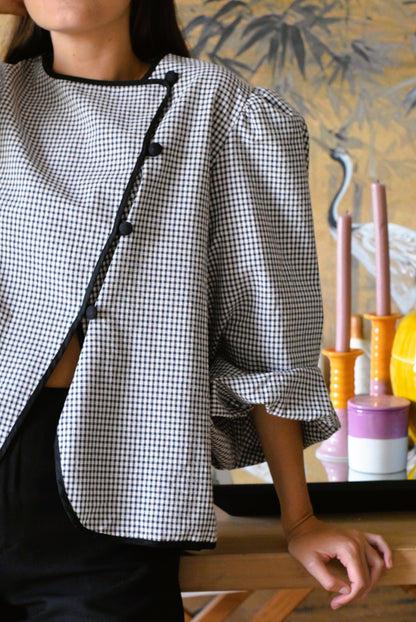 BLUSA FEDERICA - VICHY NEGRO - PREORDER 15 SEPTIEMBRE