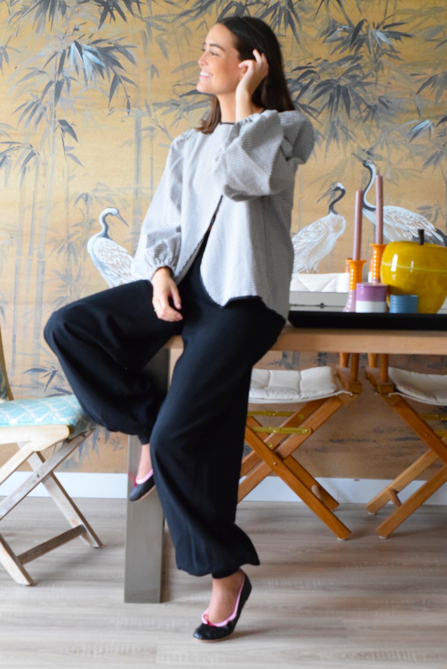BLUSA FEDERICA - VICHY NEGRO - PREORDER 15 SEPTIEMBRE
