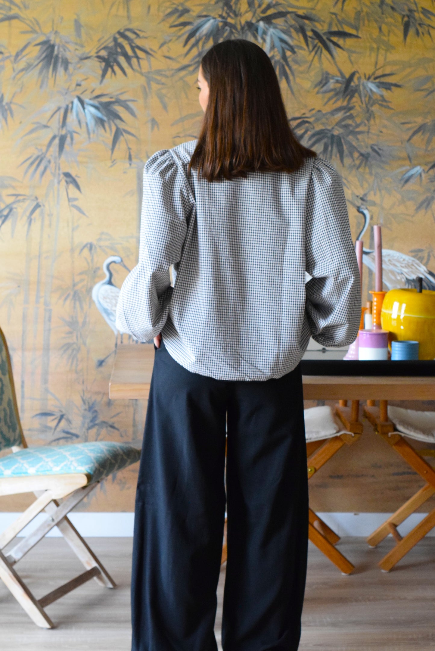 BLUSA FEDERICA - VICHY NEGRO - PREORDER 15 SEPTIEMBRE