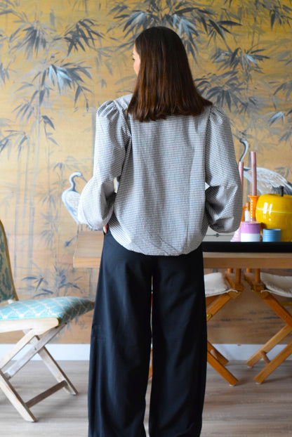 BLUSA FEDERICA - VICHY NEGRO - PREORDER 15 SEPTIEMBRE