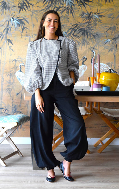 BLUSA FEDERICA - VICHY NEGRO - PREORDER 15 SEPTIEMBRE